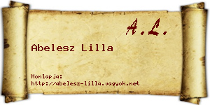 Abelesz Lilla névjegykártya